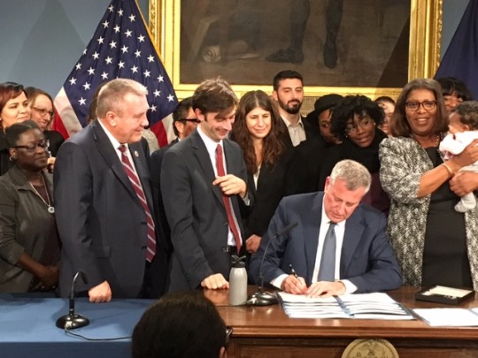 Mayor de Blasio Signs Foster Care Bill Package into Law